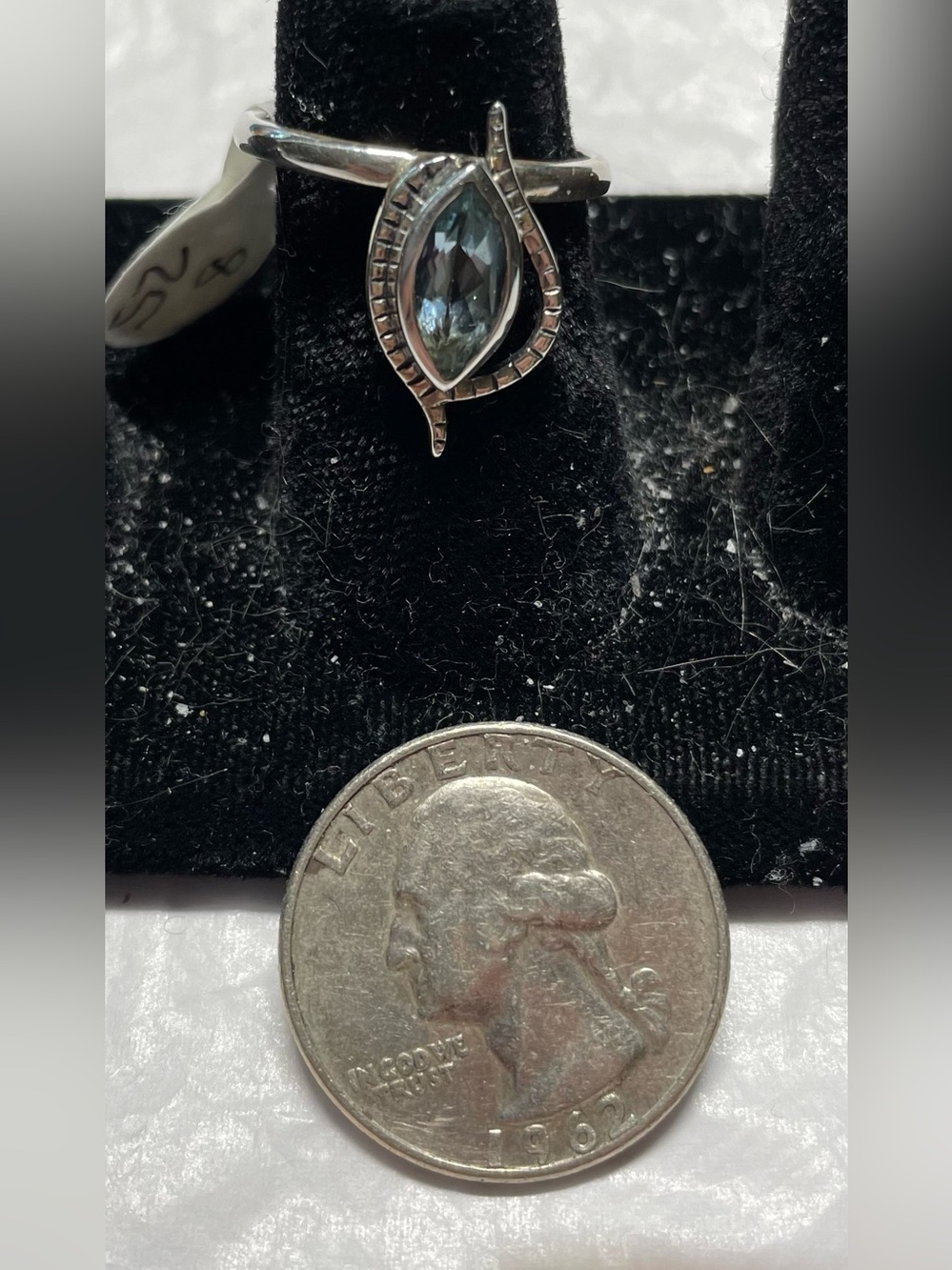 Blue topaz ring